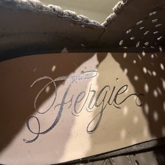 Fergie Women's Taupe Peep-Toe Ankle Boots - Picture 8 of 8